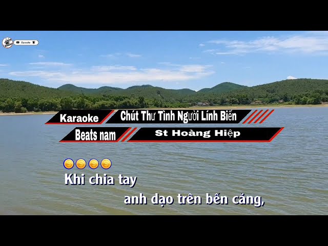 Karaoke CHÚT THƯ TÌNH NGƯỜI LÍNH BIỂN tone nam @Karaoke-CD