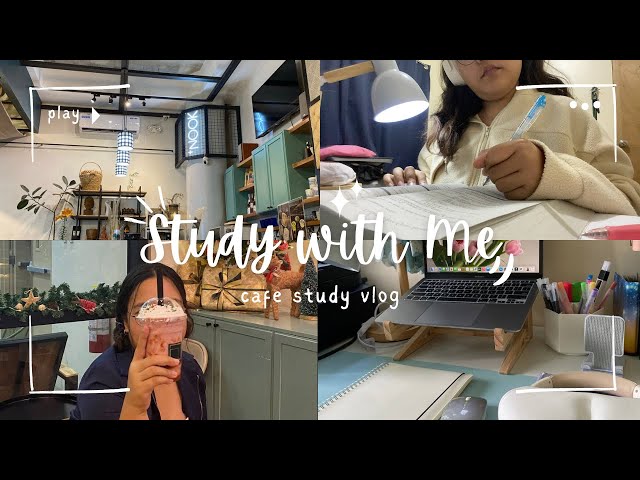 study vlog 📖 going to school | cafe study with me ☕️