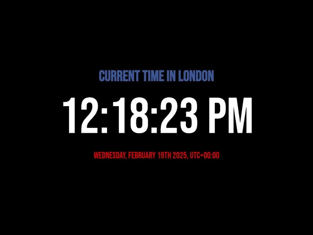 🔴 LIVE | Clock / Current time in London / what time is it now