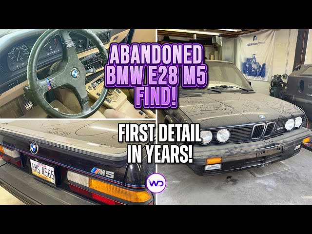 ABANDONED GARAGE FIND First Detail in Years BMW E28 M5! Satisfying Car Detailing Restoration