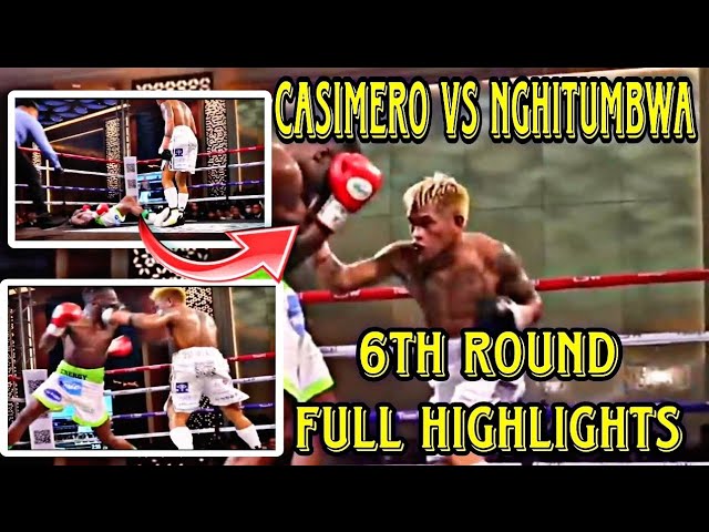 CASIMERO vs NGHITUMBWA 6TH ROUND full highlights #casimero #nghitumbwa #haneylomachenko #shorts