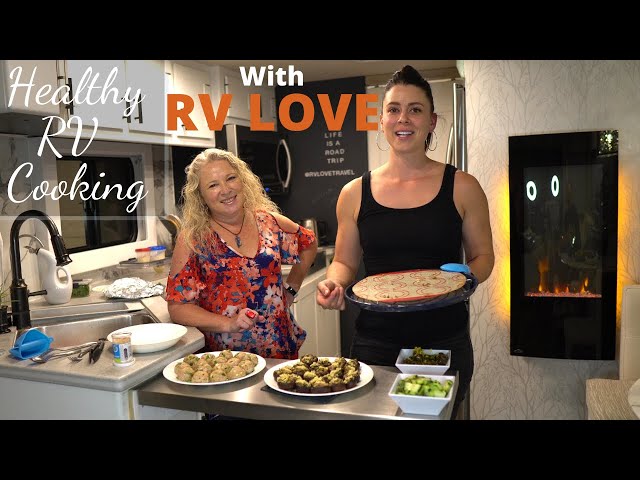 Healthy RV Cooking with @Rvlove  | Stuffed Mushrooms & Pork Meatballs