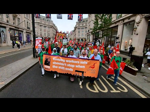 My Day At A TUC March In London Part 2 - 360 Video.