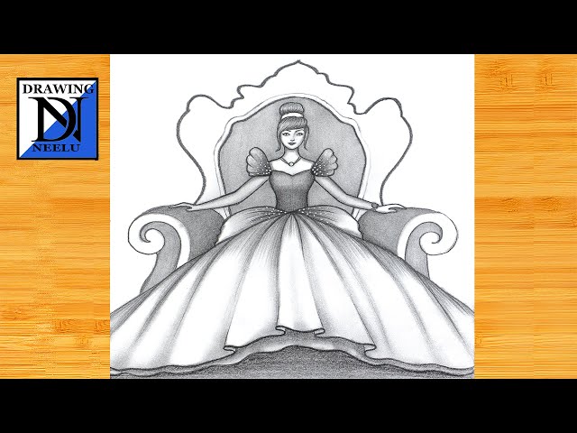 How to draw a Girl Queen Princess || Pencil sketch for beginner || Princess Girl Drawing || Drawing