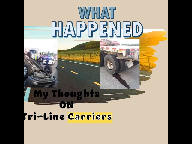 What Happened, My Thoughts on Tri Line Carriers. Accident is in the description