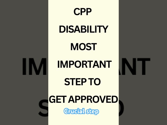 This is the most crucial step in getting approved for CPP and Social Security ￼disability #life #cpp