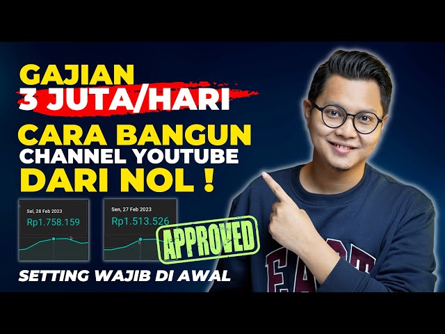 Tembus Gajian 3 Juta/Hari, Cara Buat Channel Youtube Dari Nol Khusus Pemula Terbaru 2023!