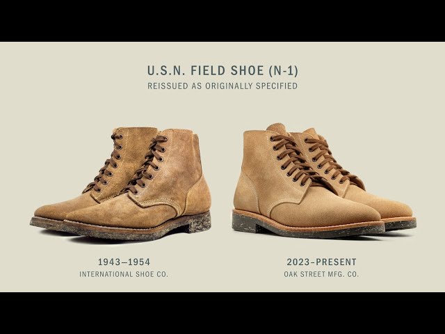 History Series: Oak Street BOONDOCKERS/MARINE FIELD SHOE in NATURAL CHROMEXCEL ROUGHOUT