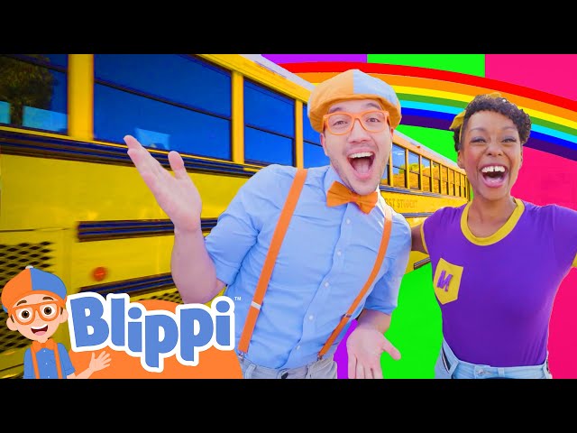 Blippi Sings Wheels on the Bus! | Blippi - Learn Colors and Science