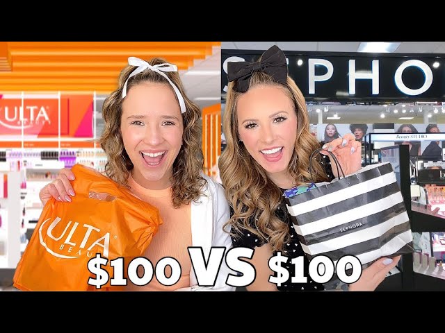 ULTA 🧡🤍 VS SEPHORA 🖤🤍 $100 SHOPPING CHALLENGE (WHICH IS BETTER?)