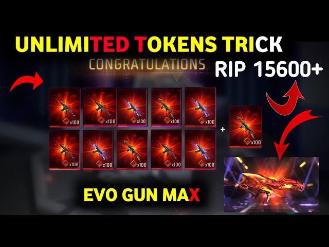 EVO GUN MAX TRICK || UNLIMITED EVO GUN TOKENS TRICK ✅|| EVO VAULT EVENT FREE FIRE#freefire