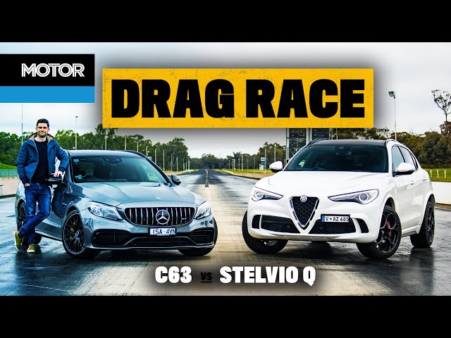 Alfa Romeo Stelvio Q v AMG C63 S DRAG RACE! | MOTOR