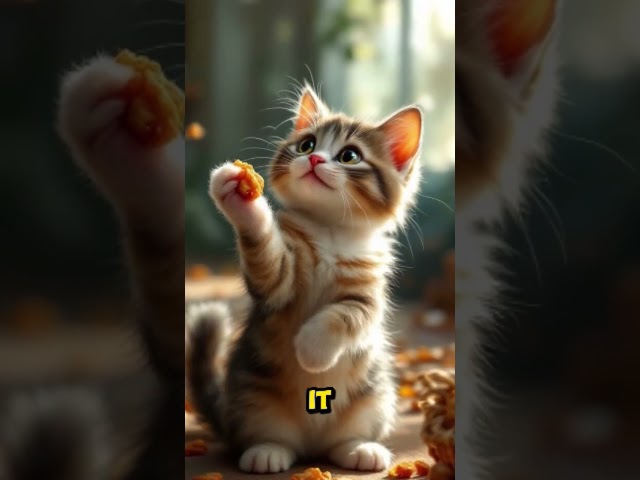 A Hilarious Struggle Between a Chubby Cat and a Treat