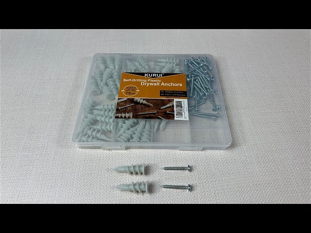 KURUI 100 piece set of Self Drilling Drywall Anchors