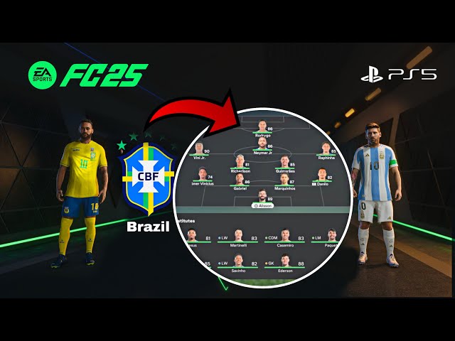 Brazil National Team in Fc25 | Fc25 Brazil | Brazil vs Argentina