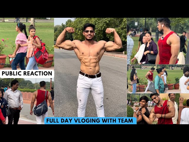 first time vloging with my new team | india gate public reaction | #vlog @PankajvermaFITNESS