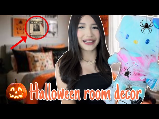 We DECORATED our room for HALLOWEEN 🎃 | Room Tour | P2 | eslis