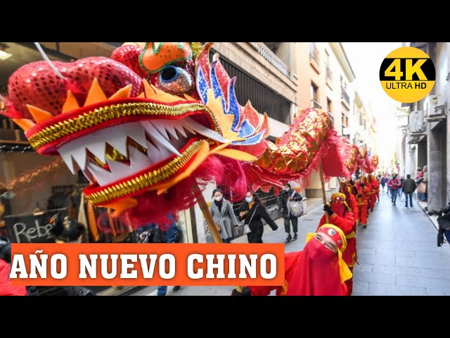 4k [AÑO NUEVO CHINO]🔴新年快乐🔴 Asi fue el desfile en Usera Madrid 2023.