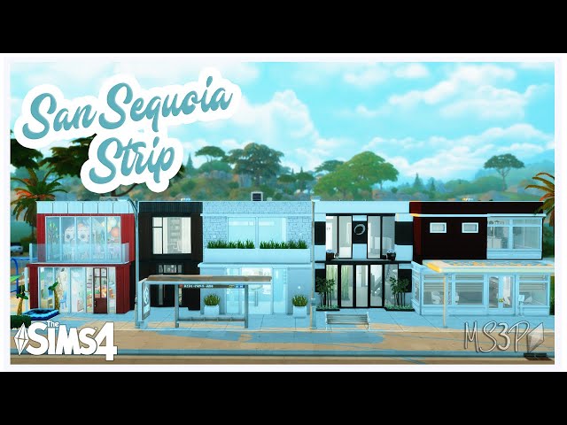 San Sequoia Strip | Sims 4 Speed Build | No CC