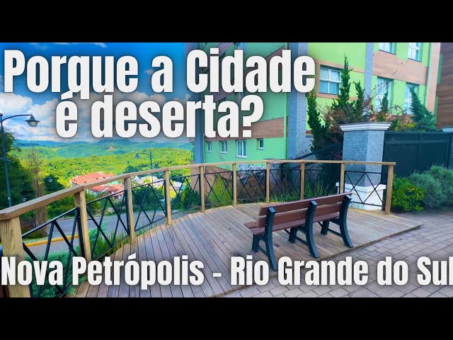 PORQUE AS RUAS SÃO DESERTAS DA CIDADE DE NOVA PETRÓPOLIS RS - RIO GRANDE DO SUL, BRASIL