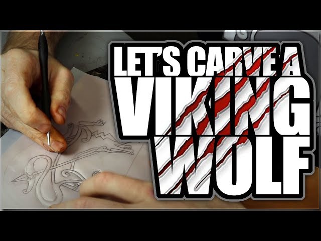 Carving a Wolf - Leather Tooling Viking Style