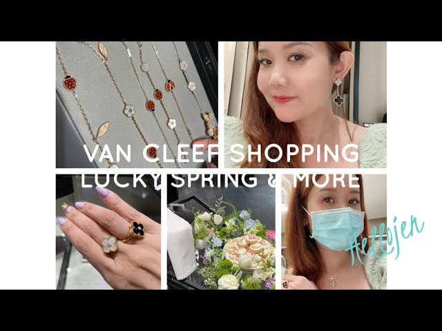 Van Cleef & Arpels Shopping Vlog - try ons, lucky spring collection and shortlisting 😅 #vcaalhambra