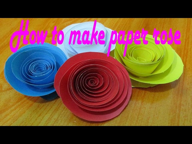 How to make paper origami Flowers || How to make Rolled Paper Roses Quick & Easy Tutorial