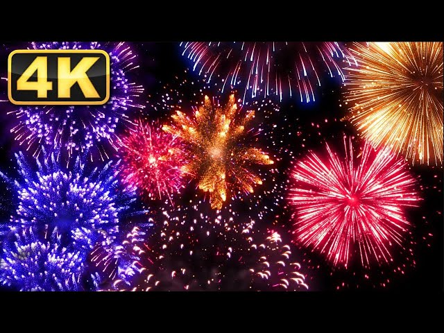 4K Amazing Fireworks Show with Sound! MOST EPIC 4K Fireworks Show EVER