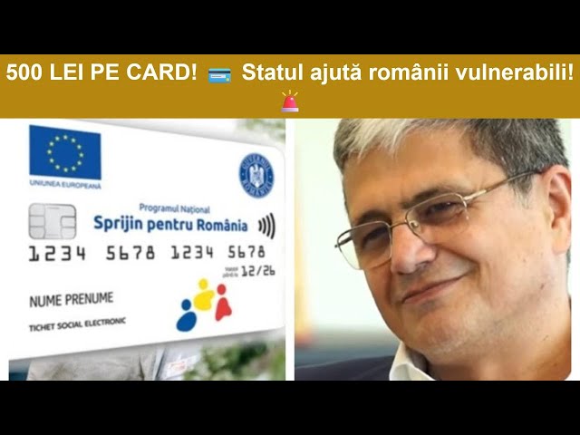 💳 500 LEI PE CARD pentru românii vulnerabili! #ajutor #vouchere #pensie