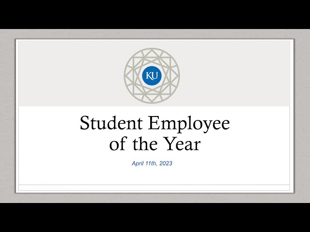 2023 Student Employee of the Year