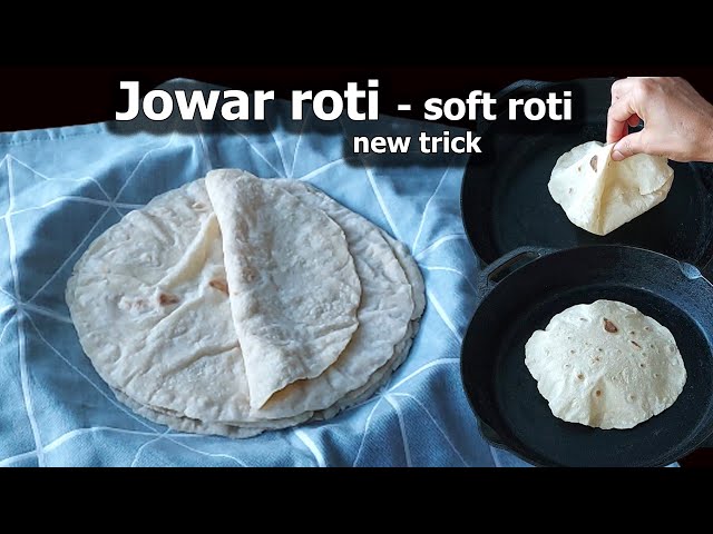 Jowar Roti Recipe - Easy Tips n Tricks | How To Make Jowar Roti or Bhakri - Sorghum Millet Roti