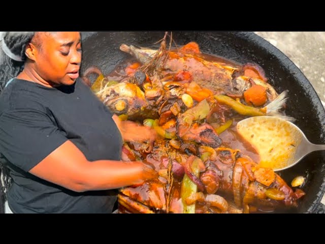 HOW TO COOK BROWN STEW GOGGLE EYE FISH!#viralvideo #vlog#2025