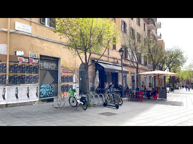 Walking in Rome (Pigneto) 23 Apr 2023 [4K HDR]