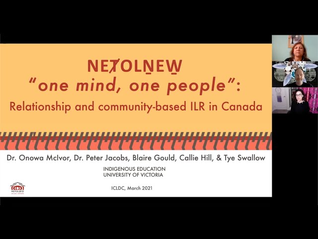 NEȾOLṈEW̱ “one mind, one people”: Relationship and community-based ILR research in Canada