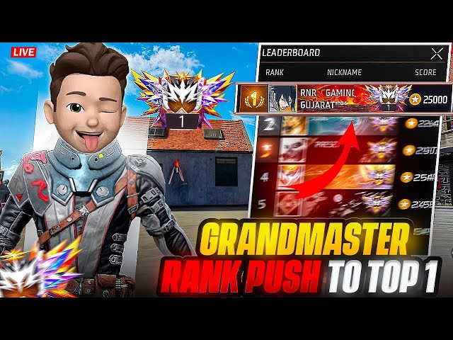 🔴[Live] Day -- 4 Grandmaster Pushing🗿Season 44 Road to Top 1🔥Join Fast !! #freefirelive #tondegamer