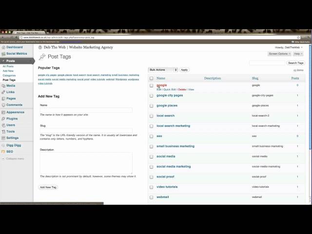 WordPress for Beginners Tutorial - Tags