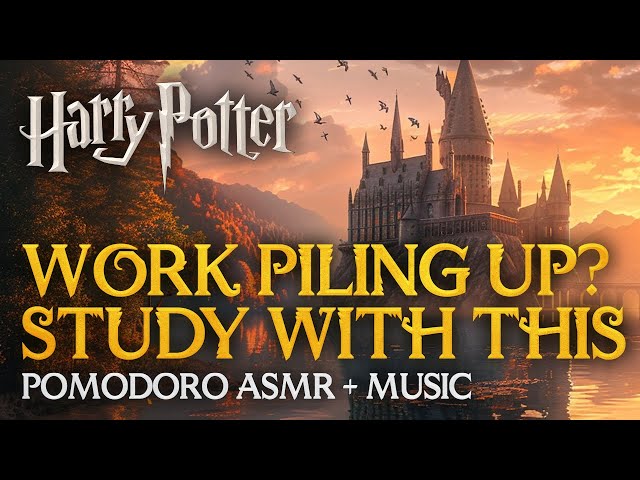 ✏️Harry Potter Pomodoro: 6h Intense Study Session, Magical Studies Tour 📚 Hogwarts ASMR Timer