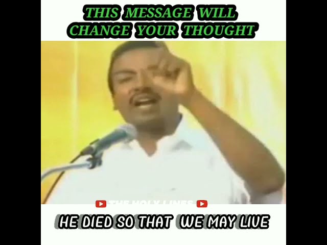 THIS MESSAGE WILL CHANGE YOUR THOUGHT | MOHAN C LAZARUS | TAMIL CHRISTIAN MESSAGE