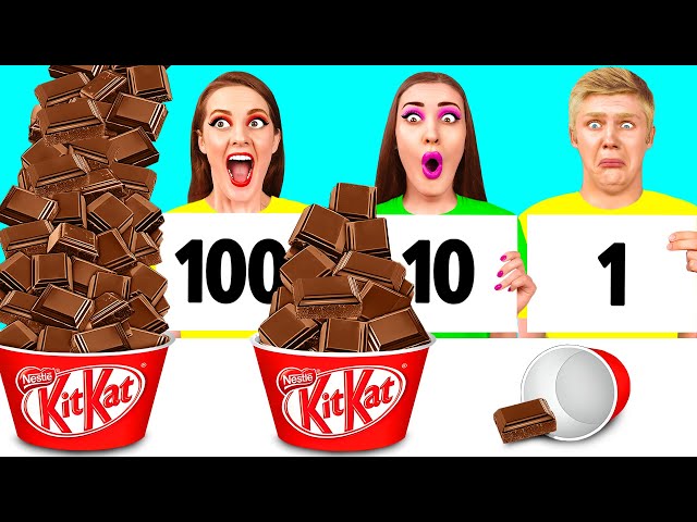 100 Layers of Food Challenge | Funny Food Hacks by RaPaPa Challenge