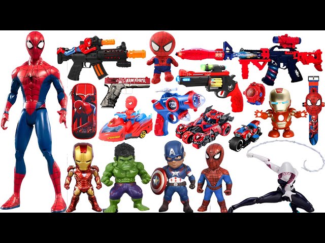 Spider-man pop toy series Unbox, Marvel hero toy figures, pop action dolls, Spider-Man pop toy guns