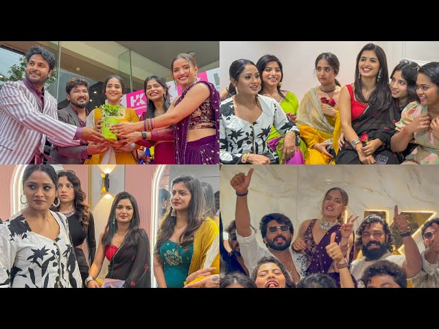 Celebrity’s at HK Permanent Makeup Grand Opening in Vizag | Siri Hanumanth Hug Deepthi Sunaina