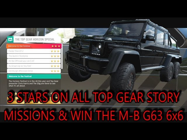 Forza Horizon 4 - 3 Stars on ALL TOP GEAR STORY MISSIONS (Win the Mercedes G63 6x6 & Track-Tor)