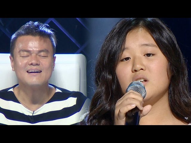 Yoo Jei's Sister Yoo Jiny Singing 'When We Were Young' 《KPOP STAR 6》 EP01