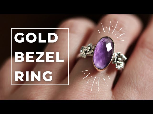 How to make a silver ring with GOLD BEZEL! Tutorial step-by-step