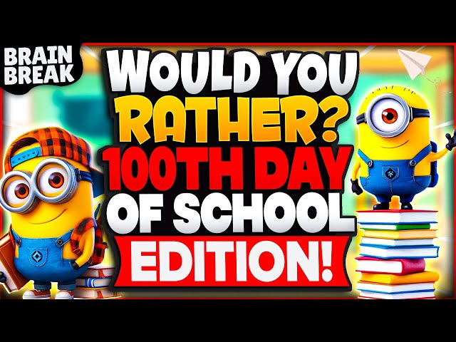 100th Day Of School Would You Rather? Workout | Brain Break | Freeze Dance For Kids | GoNoodle