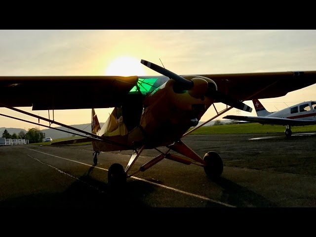 Circuits at Schupfart (LSZI) in the Cub (360 degree video) (VR)