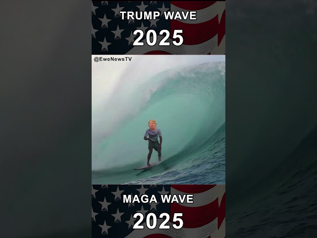 TRUMP MAGA WAVE 2025 #president #trump #maga #wave #2025 #america #surfing #usa #fun #funny #shorts