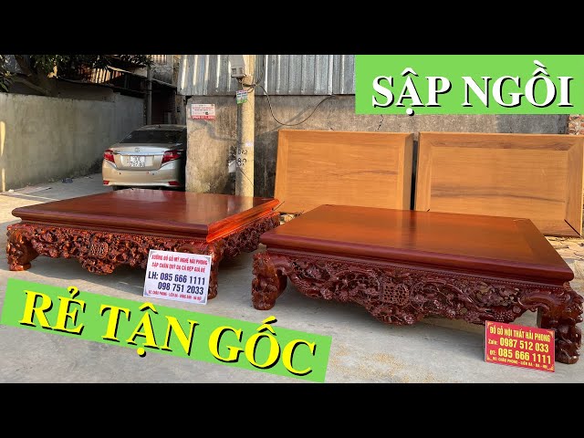 BÁO GIÁ Mẫu Sập Ngồi Gỗ Gụ Đẹp Giá Rẻ 0856661111