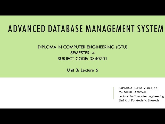 ADBMS: Unit 3: Lecture 6: Closure of a set of FD, Algorithm to find closure with example.