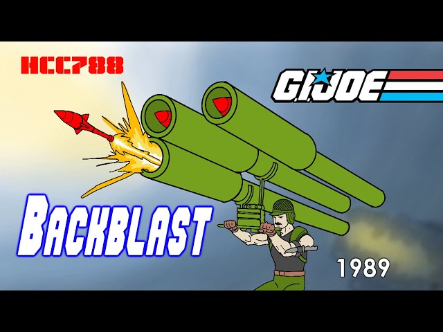 HCC788 - 1989 BACKBLAST - Vintage G.I. Joe toy!